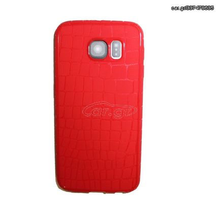 OEM Θήκη Σιλικόνης για Samsung Galaxy S6 Edge Κόκκινο (51354)