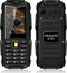 VKWorld New Stone V3 Green, 3SIM-GSM, Rugged Phone2,4'',IP68 Waterproof, 3000mAh, Powerbank, Ελληνικό μενού