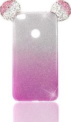 OEM Θήκη Σιλικόνης με Σχέδια Αυτιά Mickey Mouse για Huawei P8 Lite, Ρόζ