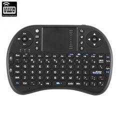 OEM A250 Wireless Mini QWERTY Keyboard + Touch Pad - Game Controller. ΜΑΥΡΟ