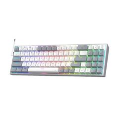 Gaming πληκτρολόγιο - Redragon K628WG-RGB Pollus (White/Grey) | Pancarshop