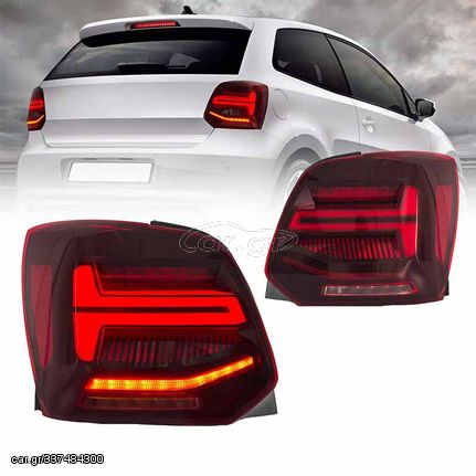 Πισινά Φανάρια Set Για Vw Polo 6R 09-14 Led Bar Dynamic Κόκκινο/Crystal VLand