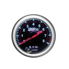 Στροφόμετρο R.P.M. Racesport Mirror Look Φιμέ 52mm Με 7 Χρώματα