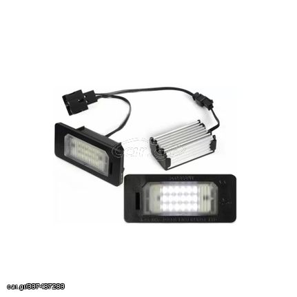 Led Φαναράκια Πινακίδας Για Skoda Octavia 2013- / Fabia 2007- / Superb 2008- / Yeti / Rapid Canbus Ζευγάρι 2 Τεμάχια