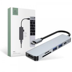 Tech-Protect V4-HUB USB 3.0 Hub 3 Θυρών με σύνδεση USB-C & Θύρα Φόρτισης Γκρι