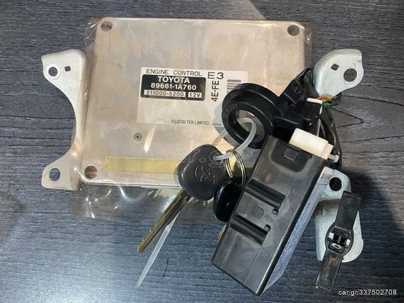 ΣΕΤ ΕΓΚΕΦΑΛΟΣ IMMOBILIZER TOYOTA COROLLA 1999-2001 1.3 4E ΚΩΔ. 89661-1A760