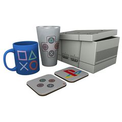 PLAYSTATION - Box Glass XXL + Mug + 2 Coasters Classic 2019 / Fan Shop and Merchandise