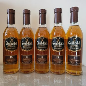 5 x Glenfiddich 15yo.  (200ml)