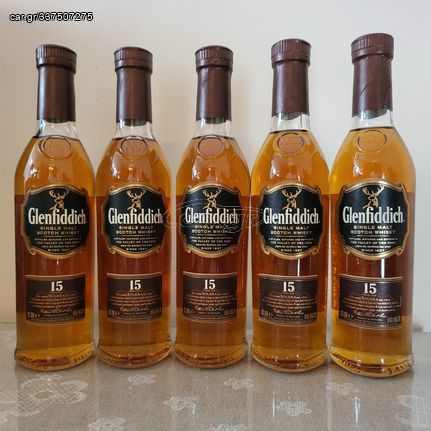 5 x Glenfiddich 15yo.  (200ml)