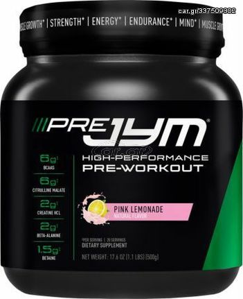 PRE JYM 520gr 20SERVS PINK LEMONADE