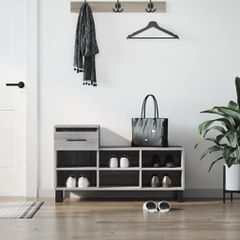 Παπουτσοθήκη Γκρι Sonoma 102x36x60 εκ. από Επεξεργασμένο Ξύλο 831378