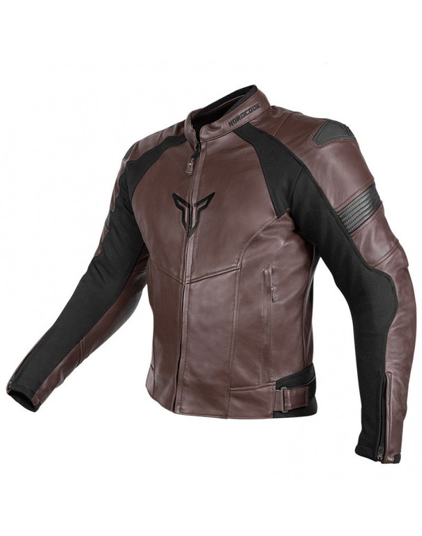 Nordcode Racer Leather Jacket Brown/Black