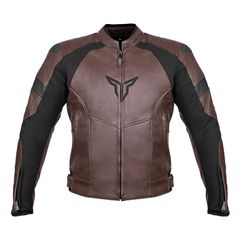 Nordcode Racer Leather Jacket Brown/Black-thumb-1