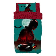 Σετ παπλωματοθήκη μονή Art 6185 The Batman διαστάσεων 165x250cm εμπριμέ