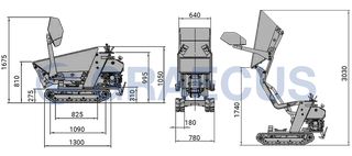 Ντάμπερ - Dumper Graecus 2026 HT800FL | Diesel, υδρ/κό με φορτωτή & υψηλή ανατροπή-thumb-20