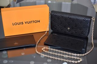 Louis Vouitton Félicie Pochette M82477 [Μαύρο]- Cross Body 