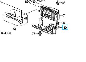 Βάση αγωγού καυσίμου Honda CR- V '02- '06 (17578S9A000) COVER,CANISTER