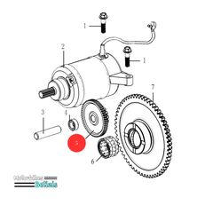 Διπλό γρανάζι μίζας κομπλερ Malaguti Spectre