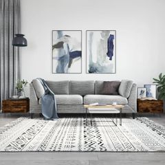 Τραπεζάκια Σαλονιού 2 τεμ. Καπνιστή Δρυς 50x46x35 εκ Επεξ. Ξύλο 830871