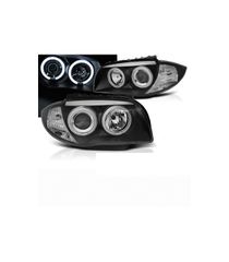 Μπροστινά Φανάρια Set Για Bmw 1 E87/E88/E81/E82 04-11 ccfl Angel Eyes Μαύρα Sonar