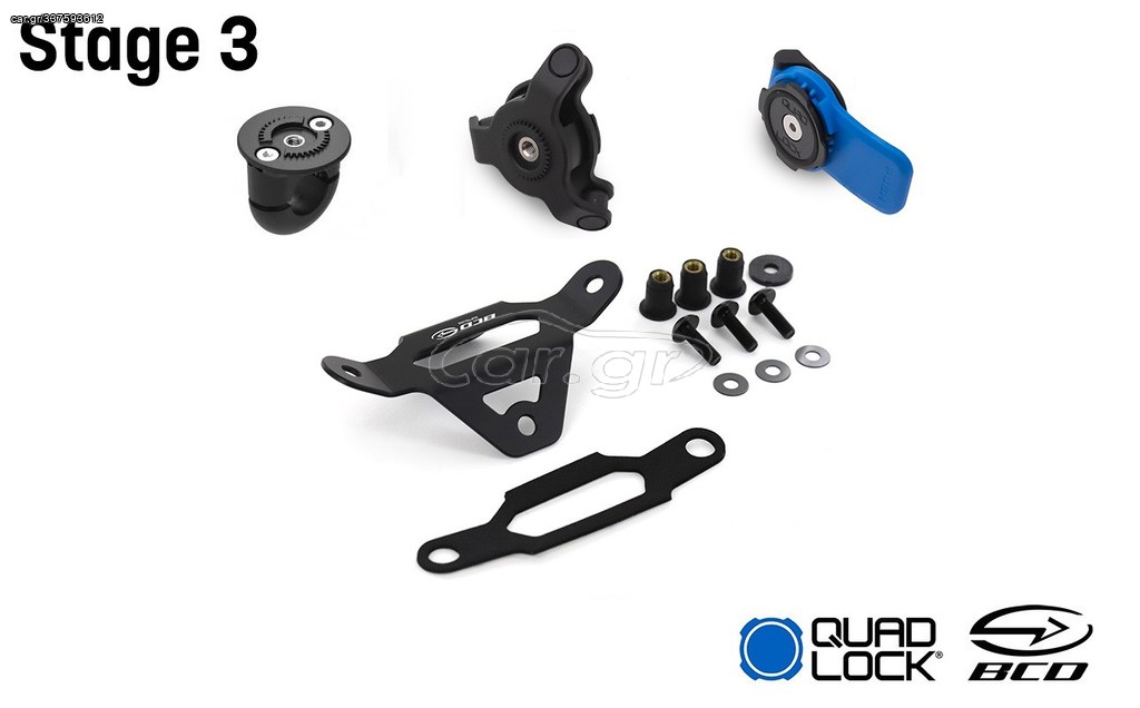 ΒΑΣΗ ΚΙΝΗΤΟΥ BCD DESIGN & QUAD LOCK STAGE 3 YAMAHA X-MAX 125 2018-2022