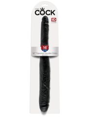 King Cock 16" Tapered Double Dildo Black