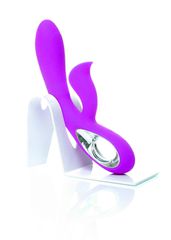 Silicone Vibrator Daro, 12 functions, USB Purple-thumb-2