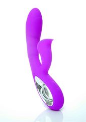Silicone Vibrator Daro, 12 functions, USB Purple-thumb-4