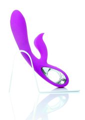 Silicone Vibrator Daro, 12 functions, USB Purple-thumb-1