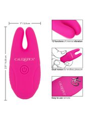 Calexotics - Recharchable Silicone Remote Nipple Clamps Pink-thumb-1