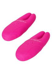 Calexotics - Recharchable Silicone Remote Nipple Clamps Pink-thumb-6