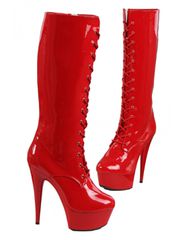 Vinyl Boots Red-thumb-1