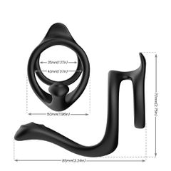 Double stretchable rings Tail black-thumb-2