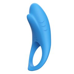 Vibrating cock Ring Shark light blue-thumb-1