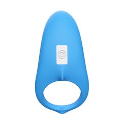 Vibrating cock Ring Shark light blue-thumb-2