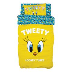 Σετ πάπλωμα μονό Art 6191 Tweety διαστάσεων 160x240cm σε κίτρινο χρώμα