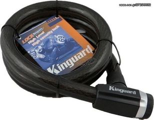 ΚΛΕΙΔΑΡΙΑ ΠΟΔΗΛΑΤΟΥ ΜΕ ΚΛΕΙΔΙ KINGUARD ΣΠΙΡΑΛ ΜΑΥΡΗ