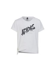 Adidas Παιδική Καλοκαιρινή Μπλούζα Κοντομάνικη Λευκή HR5818