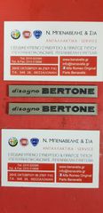 Διακοσμητικά αυτοκόλλητα σήματα ALFA ROMEO GT 2.0CC JTS 04' 