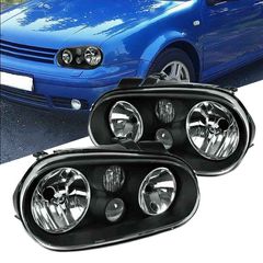 Μπροστινά Φανάρια Set Για Vw Golf IV (4) 97-03 GTI Look Μαύρα H7H1H3 Depo