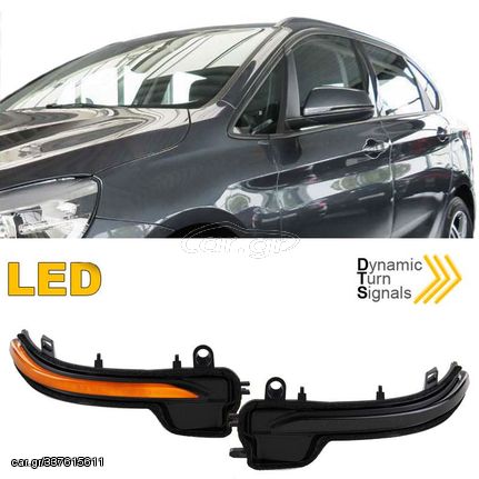 Φλας Καθρέπτη Για Bmw X1 F48 15+  2 F45  F46 13-18 Dynamic Led Φιμέ 2 Τεμάχια