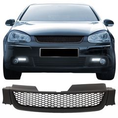 Μάσκα Για Vw Golf V (5) 03-08 Χωρίς Σήμα Κυψελωτή Μαύρη Για Απλή Έκδοση 1 Τεμάχιο