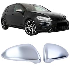 Καπάκια Καθρεφτών Για VW Golf VII (7) 12-20  Touran 15+ Brushed Aluminium 2 Τεμάχια