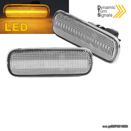 Φλας Καθρέπτη Για Citroen C4 04-11 Dynamic Led Canbus Λευκά 2 Τεμάχια