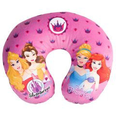 Παιδικό Μαξιλαράκι Αυχένα Ταξιδιού Πριγκίπισσες Sleeping Beauty - Belle - Cinderella - Ariel 27cm x 23cm Ροζ 1 Τεμάχιο