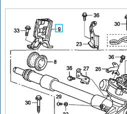 Βάση κρεμαριέρας Honda Civic 4dr '06- '11 (53438SNBG01) Bracket B, Steering Rack (EPS)