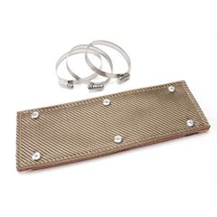 4" w x 1ft - w/Stainless Steel Clamps - Titanium