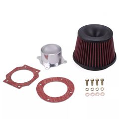 Universal Air Filter Air Intake With Aluminum Adapter Neck 76mm