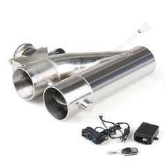 Universal Stainless Steel 2.5" Electric Exhaust Out Dual-Valve Remote Wireless