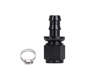 AN-8 Straight Aluminum Push-on Hose End Fittings Black Only For Brething Applications